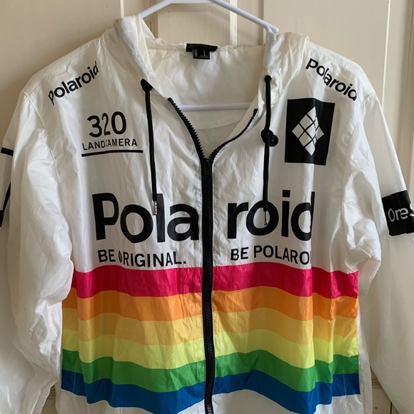 retro POLAROID windbreaker rainbow - Picture 2 of 16